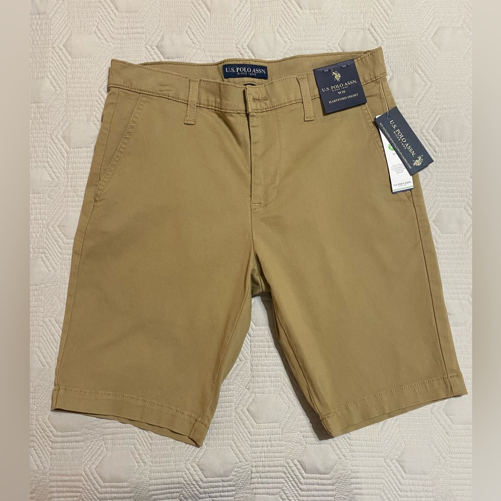Men's Tan Shorts waist Size 30 NWT US Polo Assn